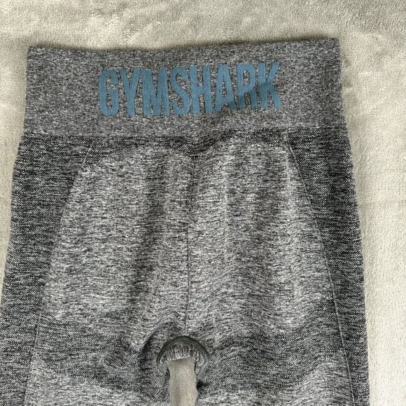 Gymshark Leggings Women XS Flex High Waisted Gray Blue Dry Ankle Athletic Yoga - Picture 8 of 9